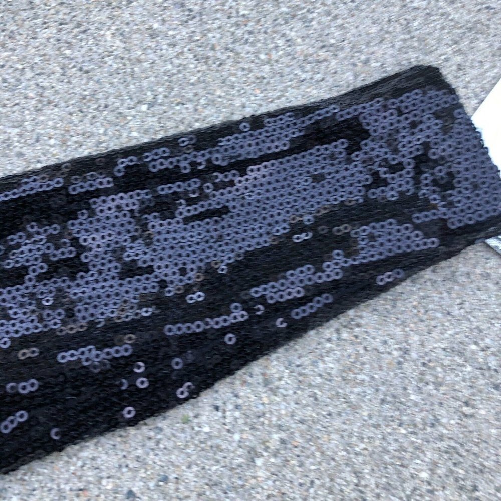 DONNA MORGAN Sequins Black Dress Women's 4P Brand New Long Sleeve Sparkl… - Picture 3 of 6